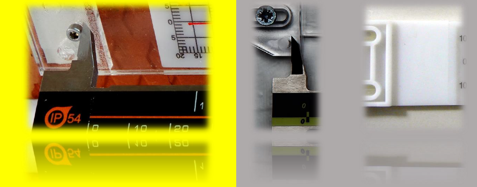 Material points for precision measuring crack monitors